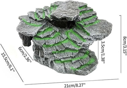 Moonorange Turtle Basking Platform Turtle Tank Decoration for Aquariums & Terrarium, Turtle, Lizard, Reptile Habitat Hideout (Black)