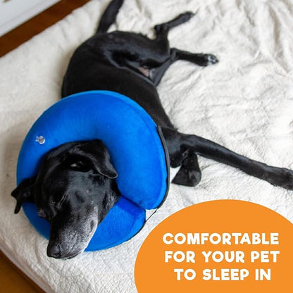 BENCMATE Inflatable Dog Cone Collar Alternative, Soft Dog Cone for Small Medium Large Dogs and Cats, Neck Recovery ECollar Donut Collar After Surgery (Small, Cowboy)