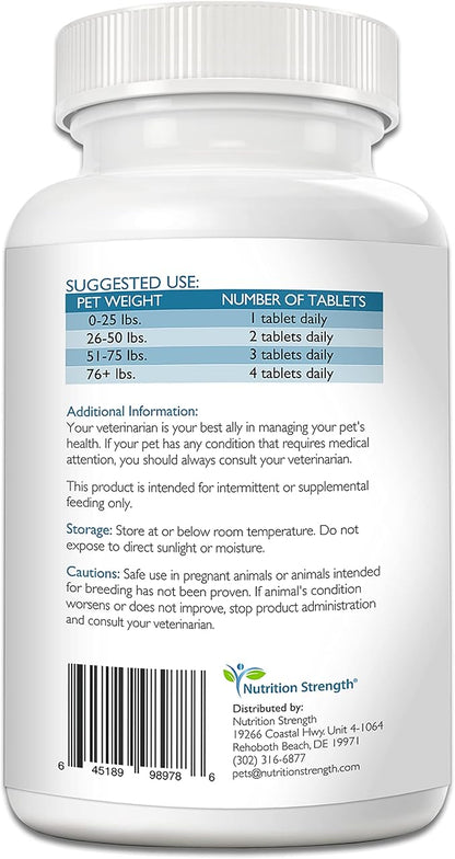 Zinc for Dogs to Support Healthy Skin & Coat, Promote Normal Growth, Balanced Immune Function & Cellular Metabolism, with Biotin, Folate, Selenium & Vitamin E, 120 Chewable Tablets