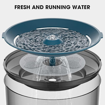 8 Packs Cat Water Fountain Food Grade Replacement Filters & Sponges for 74oz, 135oz Automatic Pet Fountain Dog Water Dispenser