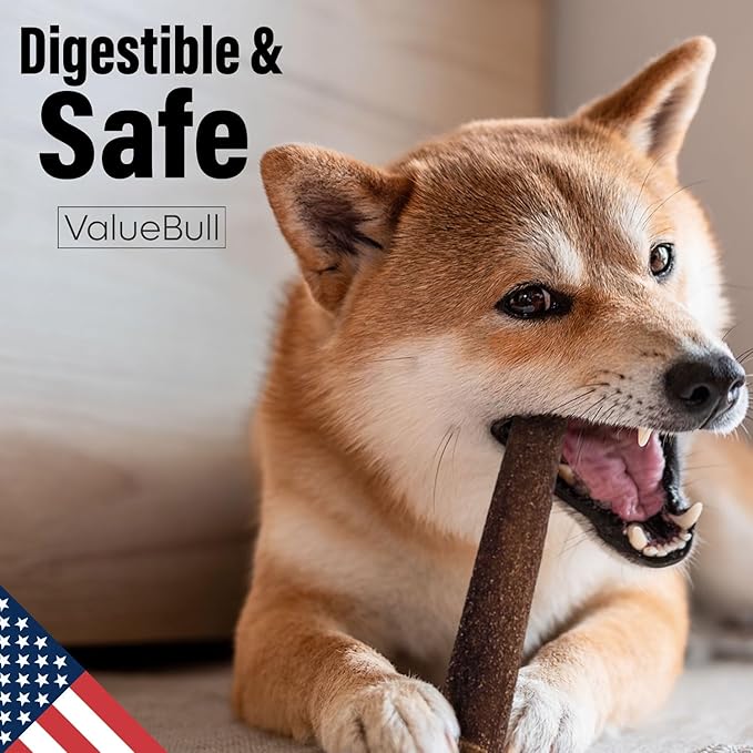 ValueBull USA Collagen Sticks for Small Dogs, 6 Inch Extra Thin Chews, Natural Dog Treats, 10 Count - Promotes Joint, Skin & Coat Health with Glucosamine and Chondroitin