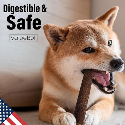 ValueBull USA Collagen Sticks for Small Dogs, 6 Inch Extra Thin Chews, Natural Dog Treats, 10 Count - Promotes Joint, Skin & Coat Health with Glucosamine and Chondroitin