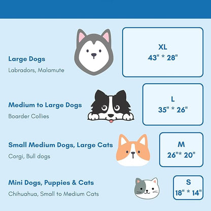 petfelix Pet Cooling Mat, Chew & Scratch Resistant QMAX>0.5 for Mini Dogs & Cats Up to 10 lbs, S 18''*14'' Machine Washable Non-Skid Portable Easy to Fold Crate Pad