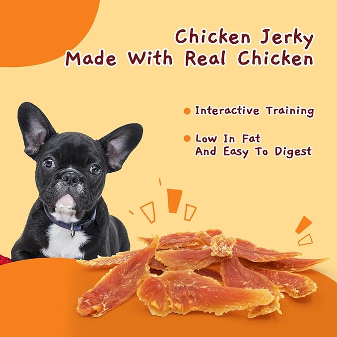 Jungle Calling Dog Treats Chicken Jerky Training Treats, Slow Roasted Snacks for Medium and Large Dogs Chewy Treats 10.6 Ounce (Chicken Jerky)