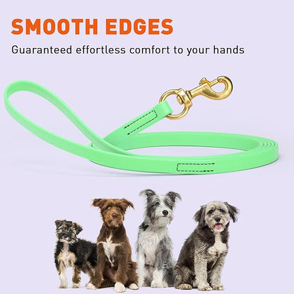 Viper Biothane K9 Working Dog Leash Waterproof Lead for Tracking Training Schutzhund Odor-Proof Long Line with Solid Brass Snap for Puppy Medium and Large Dogs, 20ft Sea Foam Green