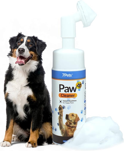 Paw Cleaner for Dogs & Cats | Gentle Dog Paw Washer | No Rinse Foaming | Unscented | Pet Foot Cleaner with Built-in Silicone Brush for Muddy Paws | Puppy & Kitten Paw Wash | 5 fl oz
