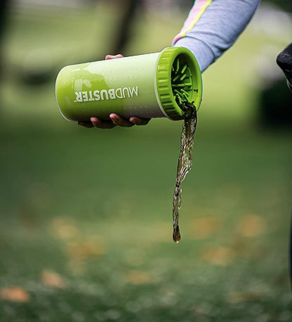 Dexas MudBuster Portable Dog Paw Cleaner, Green Large Paw Cleaning Solution for Premium Pet Supplies