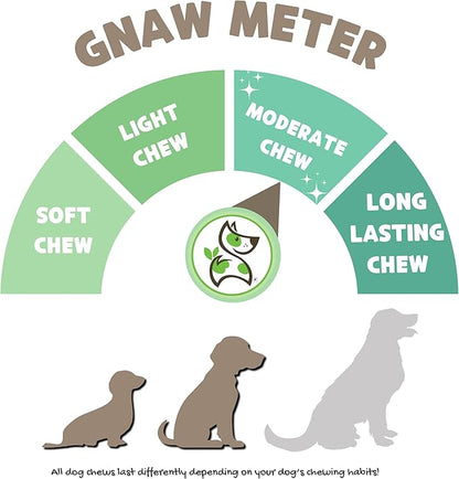 Nature Gnaws Beef Gullet Chews for Small Dogs 4-5" (10 Count) - Natural Beef Jerky Stick Dog Chew Treats - Rawhide Free