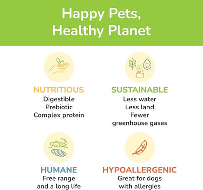 Jiminy's Chewy Cricket Dog Training Treats, Chewy, Low Calorie, Hypoallergenic, Made in USA, 6oz, Sweet Potato & Pea (Pack of 3)