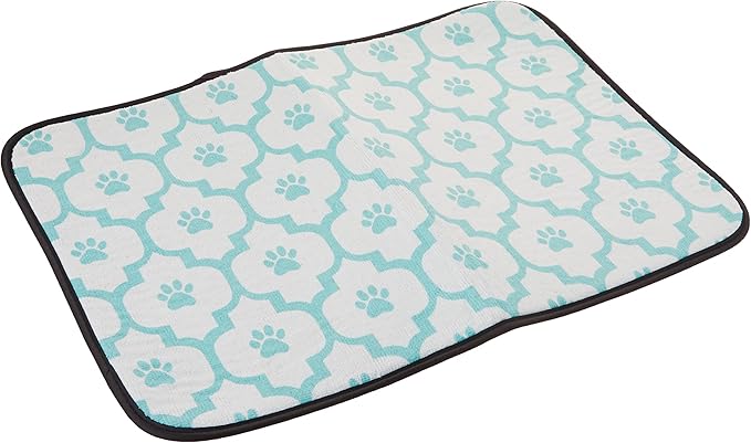 Bone Dry Machine Washable, Ultra Absorbent Pet Mat, 12x18, Green Lattice