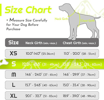 Eagloo Dog Harness Small Sized Dog, No Pull Service Vest with Reflective Strips and Control Handle, Adjustable and Comfortable for Walking, No Choke Pet Harness with 2 Metal Rings, Green, S