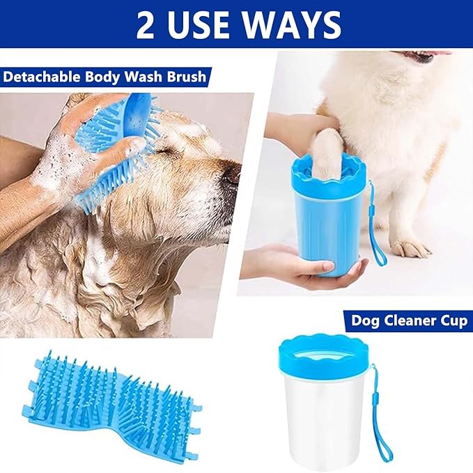 Dog Paw Cleaner,Paw Cleaner for Dog,Pets Foot wash Cup-Dog wash paw Cup-Pet Foot Cleaner for Small Medium Large Breed Dogs/Cats Pet Clean Paws Miracle Tool(with 1 Towel& 1Brush)
