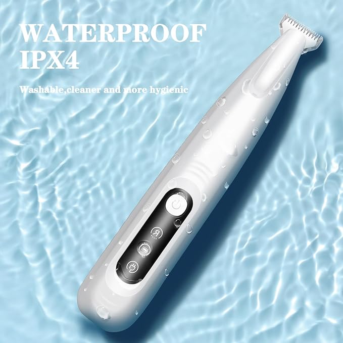 Dog Paw Trimmer,Upgraded Grooming Kit with LED Light,Type-C Rechargeable,Cordless Feature,IPX4 Waterproof,Low Noise Clipper for Dog and Other Pet's Hair Around Paw,Face,Eyes,Ears and Rump