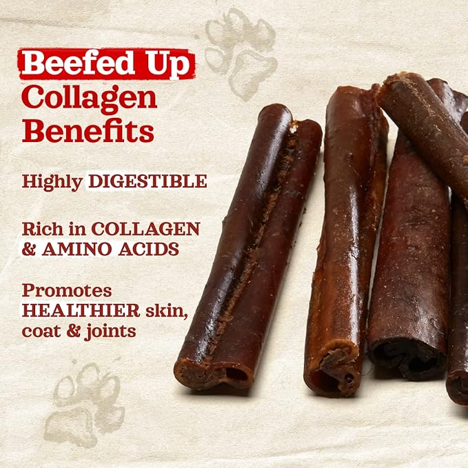 Natural Farm Bully Coated Gourmet Collagen Sticks (4 Inch, 25 Pack) – Real Bully Beef Coated, 95% Natural Collagen Dog Chews, Supports Healthy Joints, Skin & Coat - Best for Small & Medium Dogs