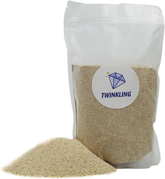 TWINKLING Silica Sand, Aquarium Sand, Horticultural Sand, Vermiculite, Coarse Sand for Plants, Fire Pit, Aquarium, Fish Tank, Resin Art, DIY Craft, Vase Filler, Home Decor, 410g/14.5oz (50-80 Mesh)