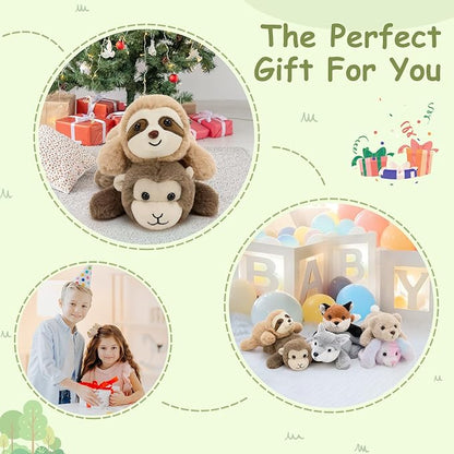 Tezituor 6 Pcs Stuffed Animals Bulk, 7 Inch Small Stuffed Woodland Plush Bulk, Cute Plushies Toy Gift for Kids Party Favor