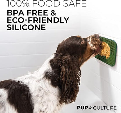 Pup Culture Dog Lick Mat for Dogs (2 Pack), Feeding Pad for Anxious Pets Plus 4 Different Puzzles for Mental Stimulation for Dogs - Supports Mental, Dental, and Digestive Health - Heavy Duty
