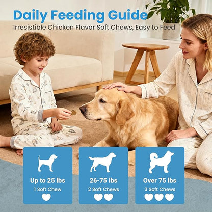 Probiotics for Dogs, Digestive Support Supplements Gut Health, Flora, Pet Dog Probiotic Supplement Soft Chews with Prebiotics for Upset Stomach, Puppy Probiotics Immune System