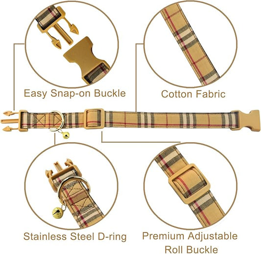 Dog Bowtie Collars, Cute Soft Velvet Dog Collar with Bow Tie, Safety Metal Buckle, Adjustable Collars for Boy and Girl Dogs Pets.