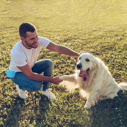 AUDWUD Silicone Dog Treat Pouch,with Training Clicker,Clip on Portable Train Container,Convenient Magnetic Buckle Closing