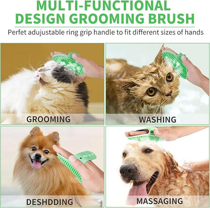 Professional 7 in 1 Dog Paw Cleaner for Dogs & Cats - Includes 1 Portable Paw Washer, 1 Bath Brush, 2 Dog Toothbrushes and 3 Absorbent Towels Note: Fits Paws up to 2 Inches Wide (Small, Light Green)