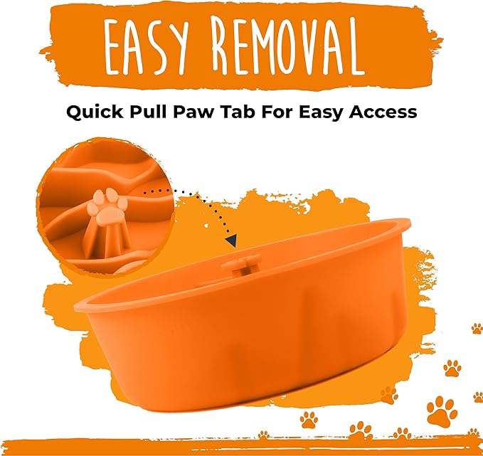Mighty Paw Slow Feeder Dog Bowls | Interactive Dog Bow Insert - Silicone Puzzle Feeder Insert - Medium for All Sized Breeds (7" x 2")