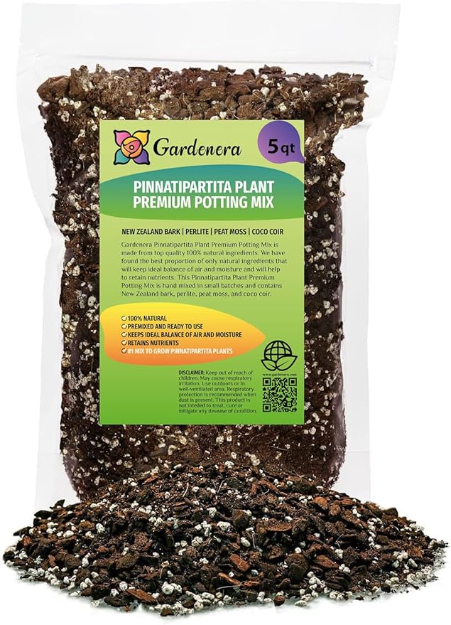 GARDENERA Monstera Pinnatipartita Plant Potting Mix - Enhances Drainage and Prevents Root Rot - 5 Quart