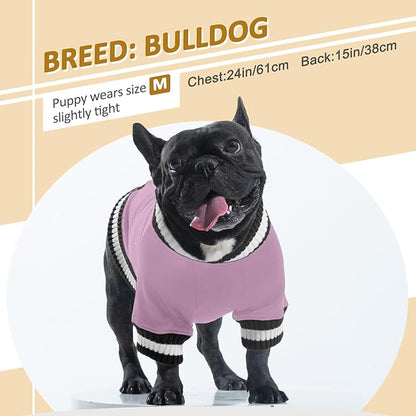 FUAMEY Dog Pullover Sweatshirt，Dog Winter Sweaters Warm Clothes Vest Thick Puppy Soft Pet Fleece Sweater Cute Doggie Boy Girl Outfit for Small Medium Dogs Lavender XS, X-Small(chest:15.3in)