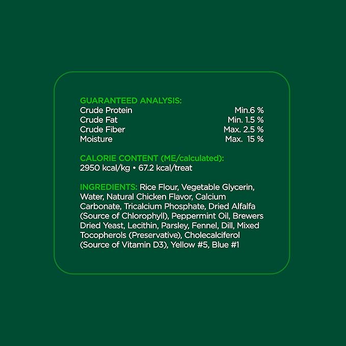 Minties Dental Chews for Dogs, 8 Count, Vet-Recommended Mint-Flavored Dental Dog Treats for Medium Dogs, Bones Clean Teeth, Fight Bad Breath, and Removes Plaque and Tartar