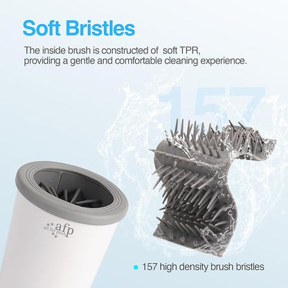 ALL FOR PAWS Automatic Dog Paw Cleaner, Dog Foot Washer Electric Paw Washer for Dogs Portable Paw Cleaner Cup, Mud Paw Clean Station, Silicone Brush Soft for Paws, Two Speed, Suction Cup Bottom