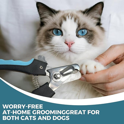 PAPIFFEED Dog Nail Grinder Upgraded with with Dog Nail Trimmers,2 LED Lights, 3-Speed Rechargeable & Quiet - Upgraded Electric Pet Nail Trimmer, Painless Paws Grooming Tool-Bule