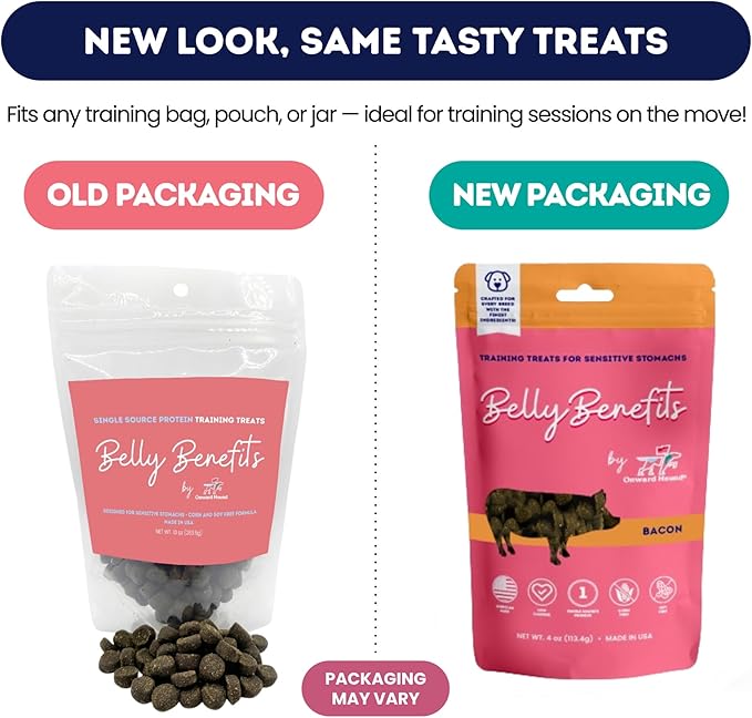 Onward Hound Training Treats for Dogs - Soft Bison - Low Calorie Dog Training Treats for Sensitive Stomachs with Single Source Premium Protein, Corn Free, & Soy Free Formula - 4 oz