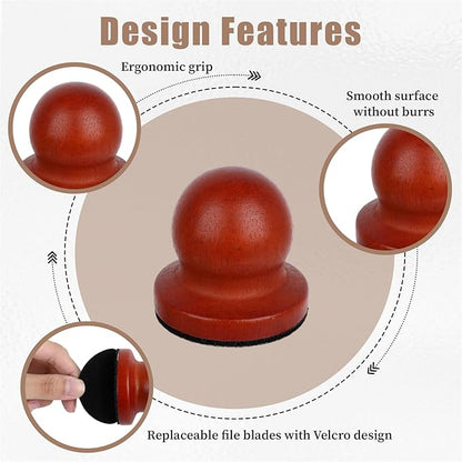 Dog Nail File,Wood Cat Nail File Boards,Pet Toenail Grinder Board, Scratcher Board Puppy Pad for Small to Medium-Sized Dogs and Cats with 3 Pcs Replaceable Sandpaper (Red)