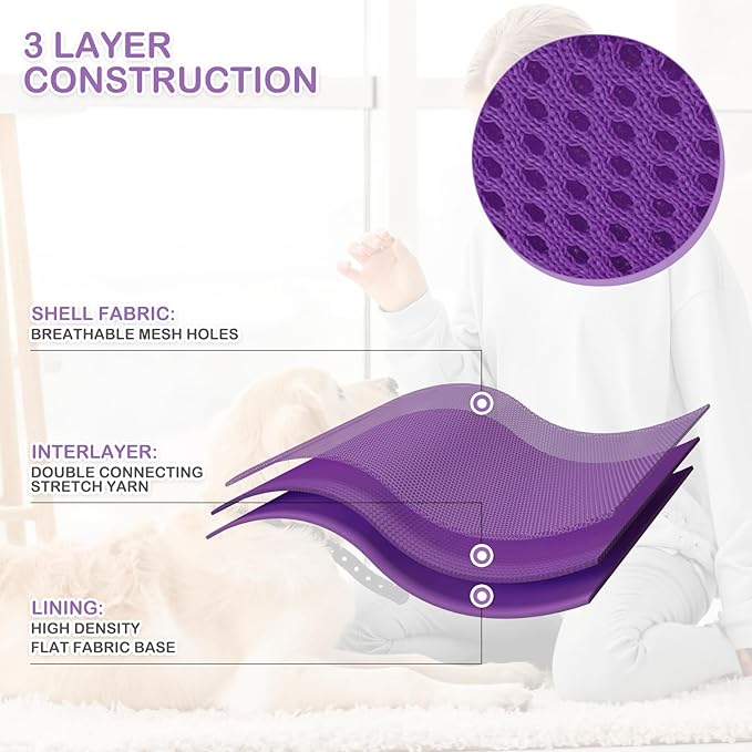 MoNiBloom Dog Harness for Small Sized Dog, Soft Puppy Padded Vest for Walking, Running, Training - Purple, XS