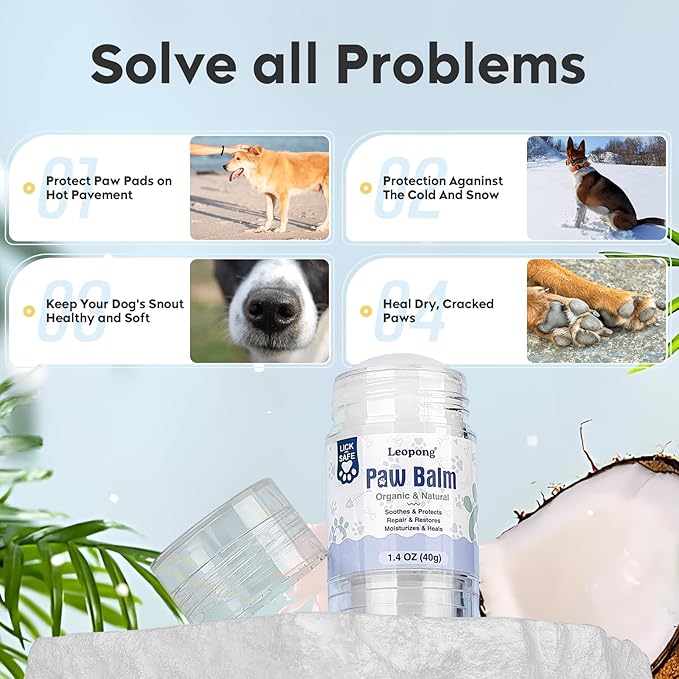 Dog Paw Care Kit- Paw Cleaner and Balm for Pet Foot Washer Care (2 Pack Cleaners and 1 Pack Balm)