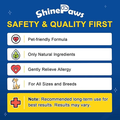 Dog Allergy Relief Chews, Itch Relief for Dogs, Colostrum, Probiotics for Dogs Support Immunity, Omega 3, Honey for Dry & Itchy Skin Relief, Seasonal Allergy, Pawlicking, Hot Spot Treatment, 120 Bites