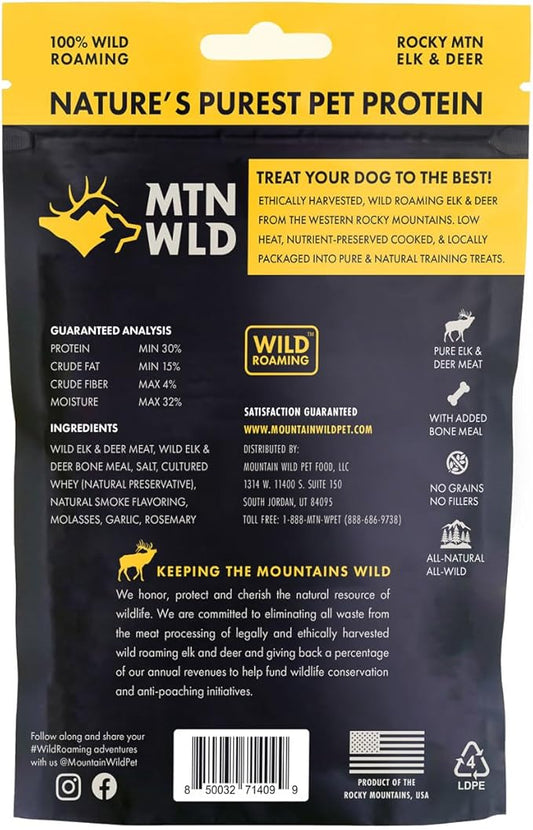 Training Treats for Dogs & Puppies – Elk & Venison Protein Puppy & Dog Treat – High Value, All-Natural, No Fillers, Grain-Free, No Artificial Preservatives – 4oz, 1 Bag