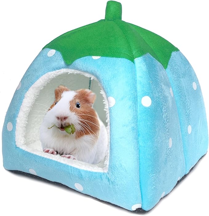 Tierecare Guinea Pig Hideout Bed Dwarf Rabbit House Cave Accessories Cozy Hide-Out for Little Bunny Hedgehog Ferret Chinchilla&Other Small Animals