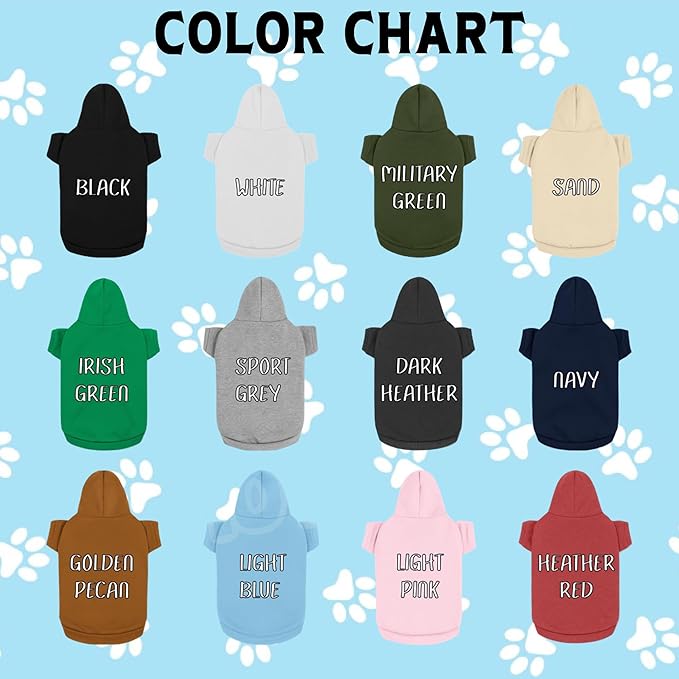 Personalized Name Dog Hoodie, Embroidered Puppy Sweater with Name and Number, Custom Pet Clothes Warm Winter Outfit for Dogs, Bright Puppy Sweatshirt, Pet Birthday Outfit, Gift for Dog Lovers