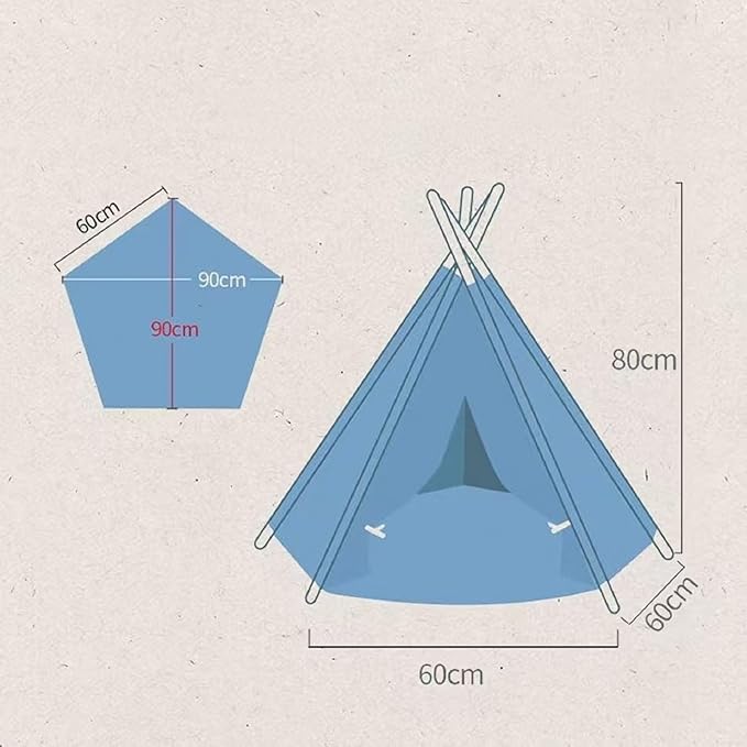 Dog Cat Teepee Tent Bed,Portable Pet Teepee for Small Animals Removable & Washable,Indoor Dog House with Cozy Cushion,Cat Teepee for Indoor Cats,Bunny Tent Outdoor (White Lace, L)