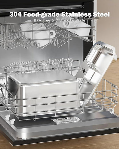 Stainless Steel Dog Water Fountain, 3 Gallon Extra Large Pet Fountains for Large Dogs, Great Dane Waterer Automatic Dog Bowl Dispenser,Filter Drinking Bowls for Multi Pets, Easy to Clean, Quiet Pump