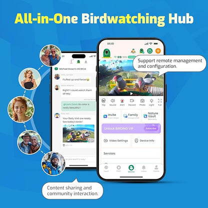 Smart Bird Feeder with Camera Solar Powered, Wireless Outdoor Smart Birdhouse with Built-in 2K HD Camera, Dual Seed Chambers & Spill Resistant, Motion Alerts & App Sharing–Ideal for Bird Lovers