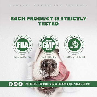 Dog Allergy Chews, Dogs Allergy Relief Chews for Paw Licking Itchy Skin Coat Supplement, Probiotics for Dogs with Colostrum Omega-3 Astragalus Immune Supplement-120ct