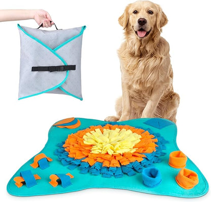 30" Snuffle Mat For Dogs, Dog Sniff Mat for Mental Stimulation and Enrichment, Slow Feeder Interactive Dog Toys to Encourage Natural Foraging, Adjustable Snuffle Mat for Dogs Large Breed