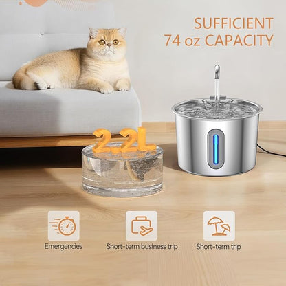 Automatic Pet Cats Water Fountain Dispenser for Dog Waterer Drinker Feeders Bowl Container Feeding Supplies Low Noise Drinking Fountain