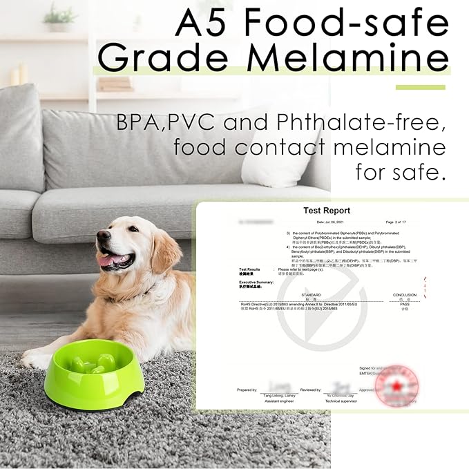 SUPERDESIGN Slow Feeder Dog Bowl Cat Bowl 1 Cup Slow Feeding Dog Bowl for Small Medium Breed Anti Gulping Healthy Eating Interactive Bloat Stop Alternative Non Slip Puzzle Dog Food Bowl, Green