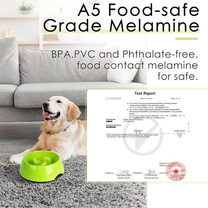 SUPERDESIGN Slow Feeder Dog Bowl Cat Bowl 1 Cup Slow Feeding Dog Bowl for Small Medium Breed Anti Gulping Healthy Eating Interactive Bloat Stop Alternative Non Slip Puzzle Dog Food Bowl, Green