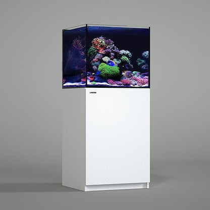 LANDEN RS 60 ReefStar Saltwater Aquarium Reef-Ready Sump Aquarium-50 Gal Display + 20 Gal Sump | 23.6″×21.7″×19.7″ Tank + Cabinet w/Built-in Filtration for Coral & Nano Fish