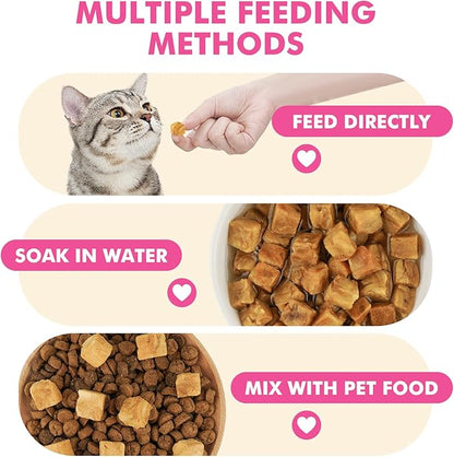 Freeze Dried Cats & Dogs Raw Treats, All Natural Single Ingredient Salmon, High Protein Healthy Pet Training Treats or Food Topper, 10.6 oz