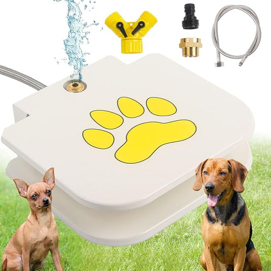 Automatic Dog Water Fountain with Outdoor Portable Design - Lightweight (3.95lbs) Pet Water Dispenser for Large/Small Dogs, Garden-Friendly Stainless Steel Bowl Alternative, Compact & Easy to Refill